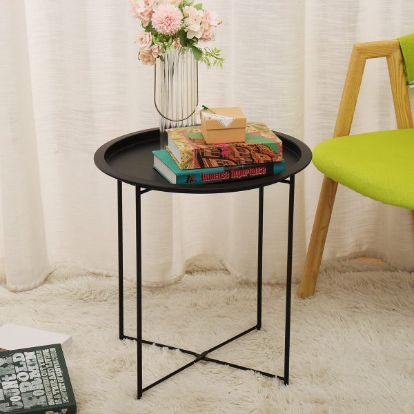 End Table Removable Tray Table Living Room By Bedside Indoor / Outdoor Carousel 2