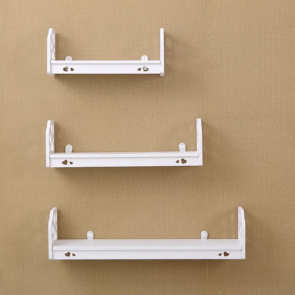 3Pcs Modern Wall Mounted Shelf Storage Rack Holder Home Office Bedroom Decor Set Carousel 6
