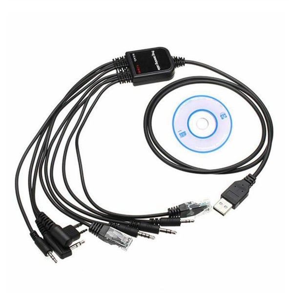 Abbree 8 in 1 USB Programming Cable for UV5R UV82 888S For TYT Kenwoods Carousel 10