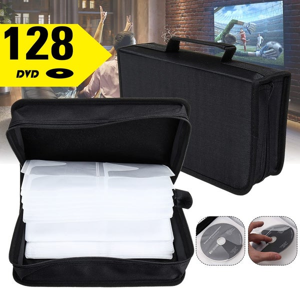 128pcs Portable Disc CD DVD Storage Bag Large Capacity Carry Case Holder Protect Carousel 1