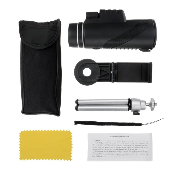 80X Phone Telescope Set Adult HD Monocular with Tripod + Phone Adapter for Trave Carousel 7