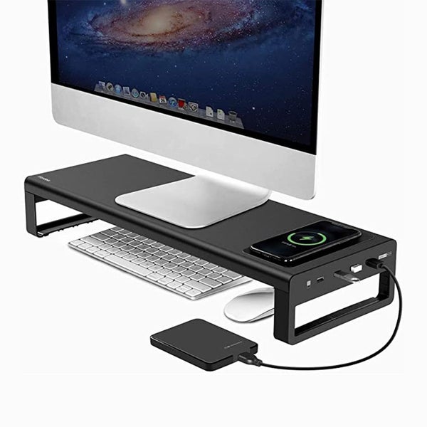 Vaydeer Monitor Stand Monitor Riser Aluminum Alloy Laptop Stand with Wireless Ch Carousel 1