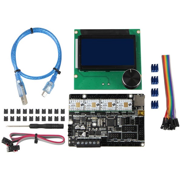MKS Robin E3D V1 . 0 + 4Pcs TMC2225 Stepper Motor Driver + 12864 LCD Screen Kit Carousel 1