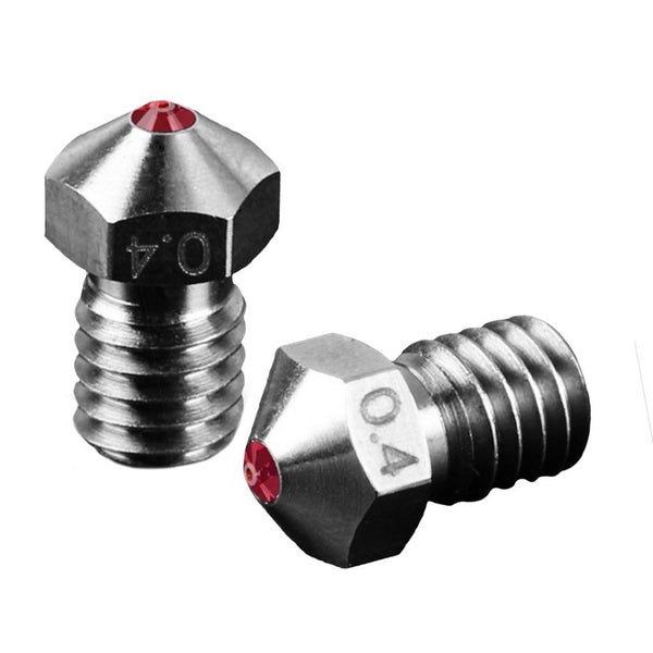 3Pcs Dotbit 0 . 4mm V6 Ti Alloy Ruby Nozzle Catible with PETG ABS PEI PEEK fo Carousel 1