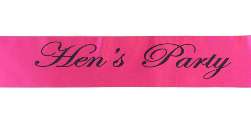 Sashes Hens Sash Party Bridal Hot Pink/Black - Hen'S Party Carousel 2