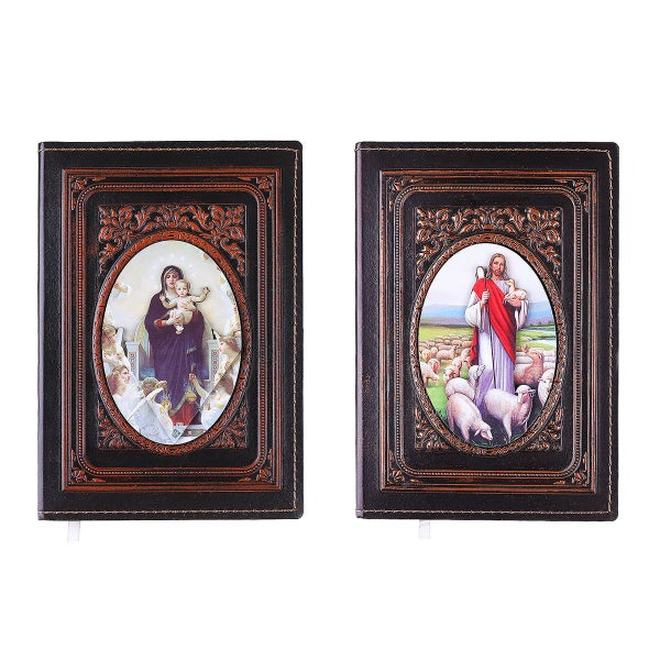 European Retro 3D Embossed PU Notebook Female Male Pattern A5 Notepad Vintage Jo Carousel 1