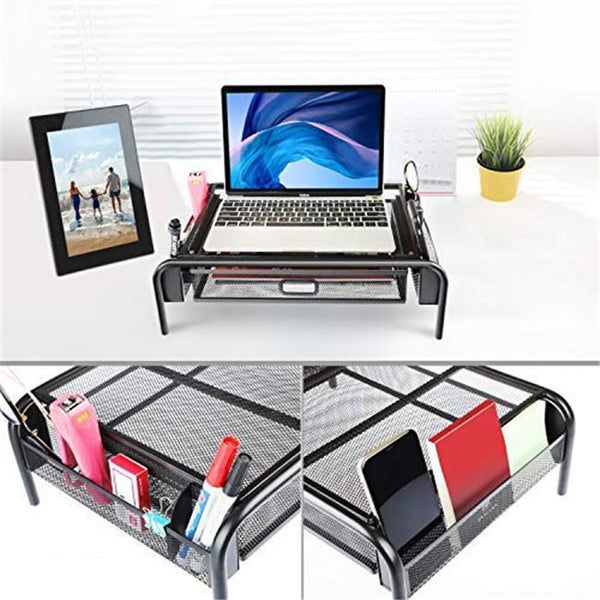 Mesh Steel Monitor Stand Riser Mesh Metal Printer Stand Holder Laptop Stand Carousel 6