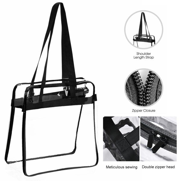 Travel Fashion Waterproof Large Capacity Transparent PVC Crossbody Shoulder Clea Carousel 1