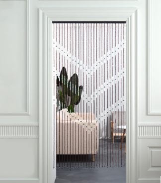 90 * 175cm 27 Line Retro Wooden Bead String Door Curtain Blinds Fly Screen for P Carousel 5