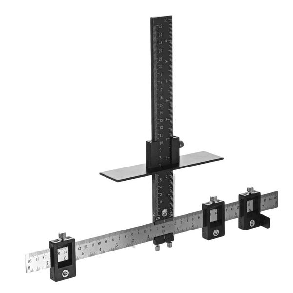 Aluminum Alloy Metric / Inch Cabinet Hardware Jig 5mm Drill Guide Cabinet Handle Carousel 1