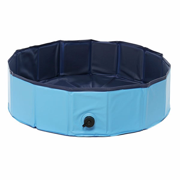 80x20cm Folding Paddling Pool PVC Pet Bathtub Dogs Cats Puppy Shower Swimming Po Carousel 2