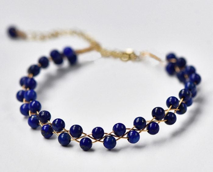 Lapis Lazuli Bracelet Bangle Carousel 1