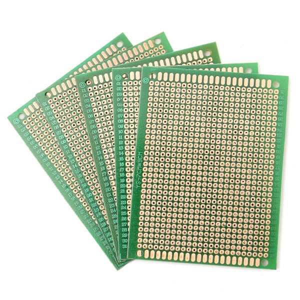 100Pcs PCB DIY Soldering Copper Prototype Printed Circuit Board 70mm x 90mm Carousel 1