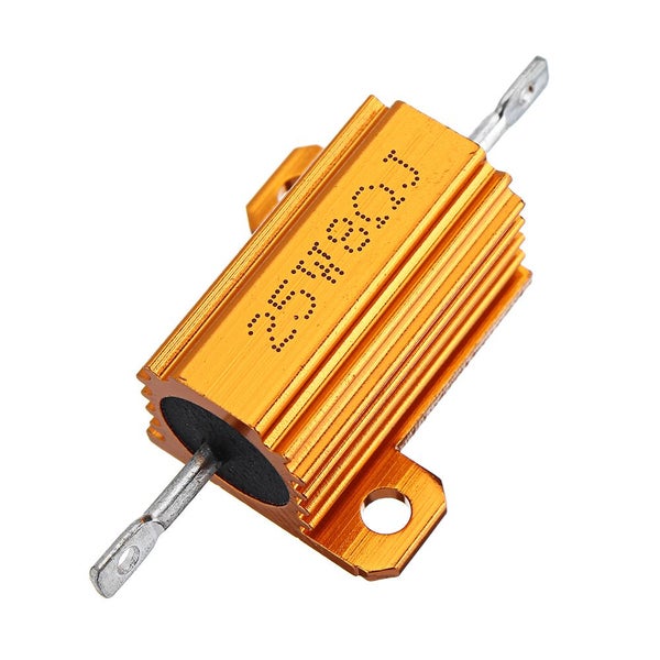 20pcs RX24 25W 8R 8RJ Metal Aluminum Case High Power Resistor Golden Metal Shell Carousel 1
