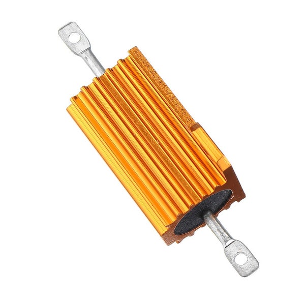 20pcs RX24 25W 8R 8RJ Metal Aluminum Case High Power Resistor Golden Metal Shell Carousel 6