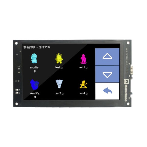 Makerbase MKS TFT70 Display with 7 . 0inch Touch Screen Previews Gcode Model in Carousel 1