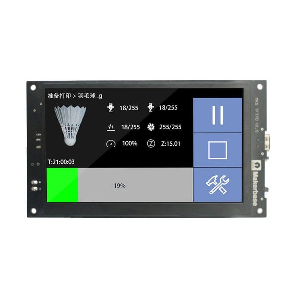 Makerbase MKS TFT70 Display with 7 . 0inch Touch Screen Previews Gcode Model in Carousel 2