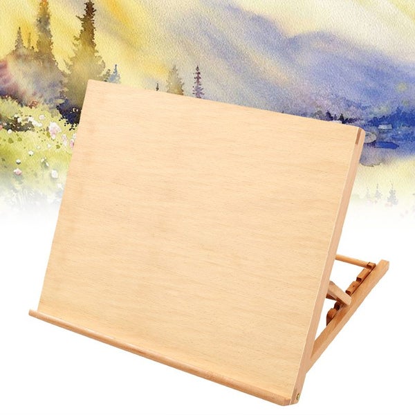 Desktop Multifunctional Wooden Drawing Board Easel Art Painting Table Desk Paint Carousel 1