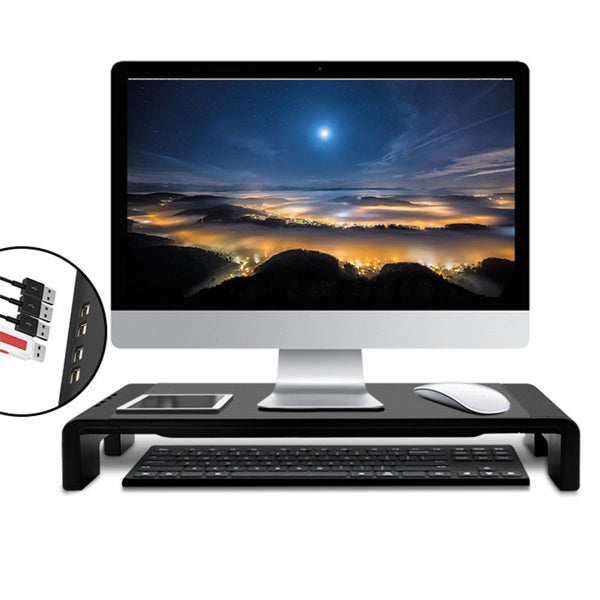 DY1131 Monitor Stand Riser Desktop Cuter Laptop Stand Variable Length with 4 Carousel 2