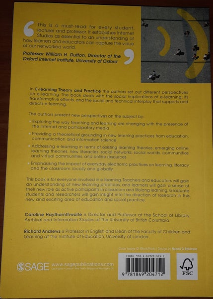 E-learning Theory & Practice by Caroline Haythornthwaite & Richard Andrews Carousel 2