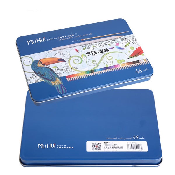 Muhui 48 Colors Pencil Set Water Soluble Color Lead Painting Art Kit Stationery62978587944706113