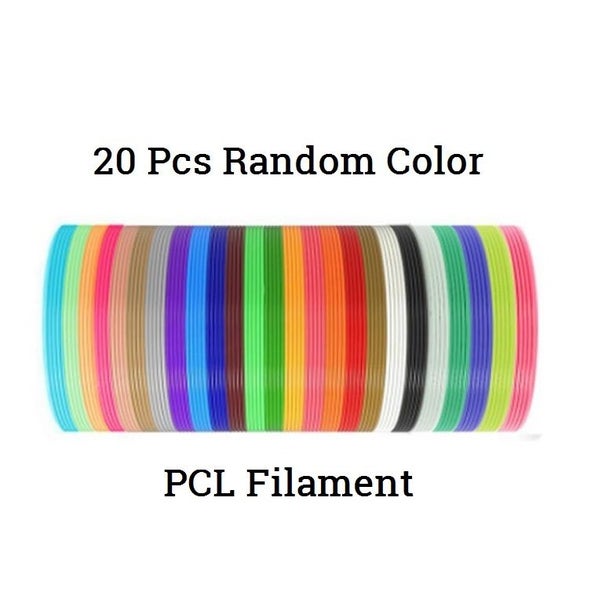 SIMAX3D 20Pcs 10m / roll Random Color PCL Filament kit for 3D Printing Pen Carousel 7