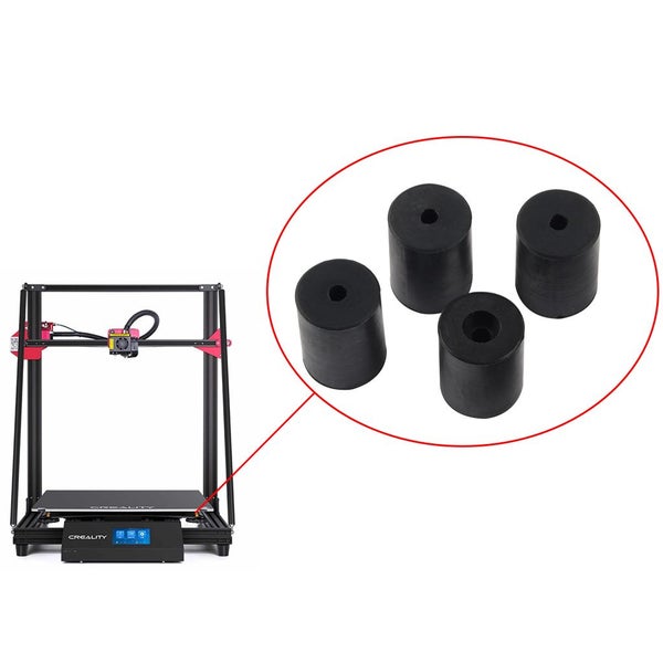 Black 3 High 1 Short Silicone Hotbed Leveling Column with Solid Bed Mount for CR Carousel 2