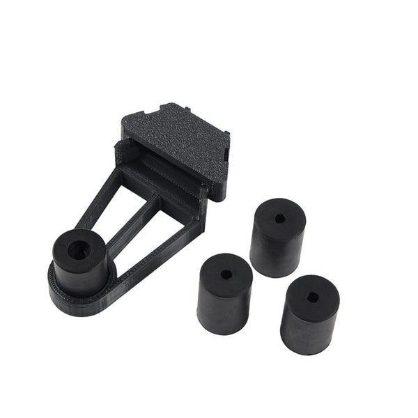 Black 3 High 1 Short Silicone Hotbed Leveling Column with Solid Bed Mount for CR Carousel 6