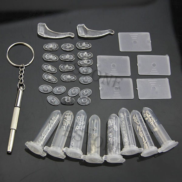 Eyeglass Sun Glasses Screw Nut Nose Pad Optical Repair Tool Assorted Kit Carousel 2