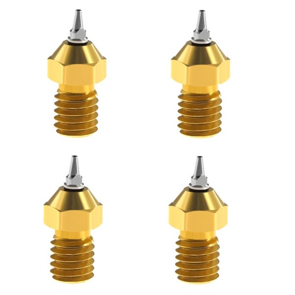 TWO TREES M6 Thread Brass Nozzle Adapter Set 0 . 2 / 0 . 3 / 0 . 4 / 0 . 5mm Tip Carousel 1