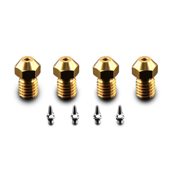 TWO TREES M6 Thread Brass Nozzle Adapter Set 0 . 2 / 0 . 3 / 0 . 4 / 0 . 5mm Tip Carousel 2