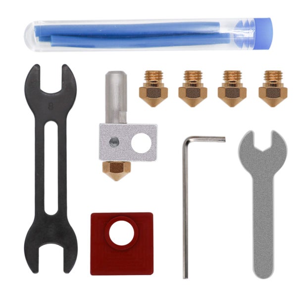 MK10 All Metal Hotend Kit with MK10 Extruder + 0 . 4mm + 0 . 6mm Brass Nozzle + Carousel 1