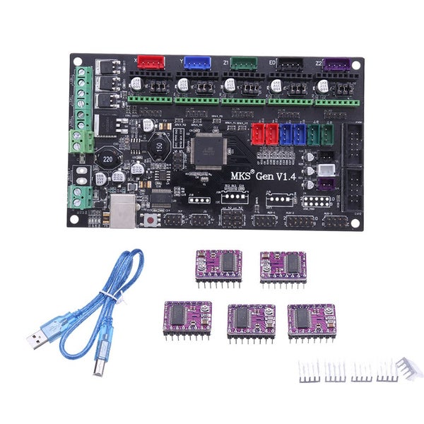 MKS GEN V1 . 4 Mainboard + 5Pcs DRV8825 Driver Kit for 3D Printer Part Catibl Carousel 1