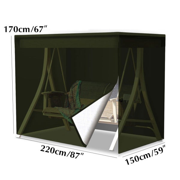 3 - Seater Hammock Swing Cover Garden Patio Yard Hanging Chair Seat Canopy Garde Carousel 10