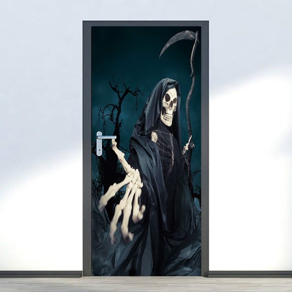 MT003 Halloween Sticker Door Stickers Horror Wall Sticker Removable Sticke Carousel 1
