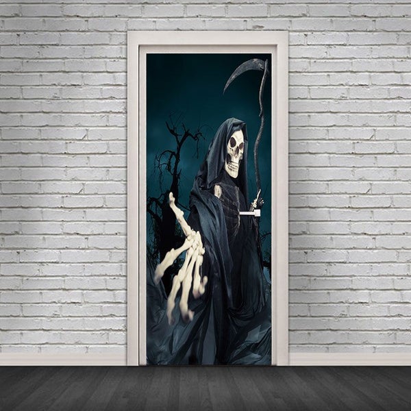 MT003 Halloween Sticker Door Stickers Horror Wall Sticker Removable Sticke Carousel 2
