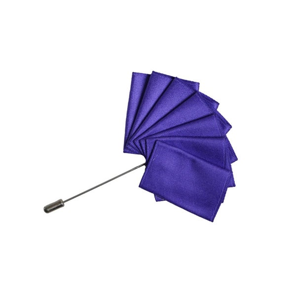 Mens Purple Suit Pocket Square Blazer Jacket Lapel Pin Carousel 2