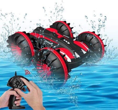 Amphibious 2.4 GHz Remote Control Boat Waterproof RC Monster Truck Stunt Car Carousel 1