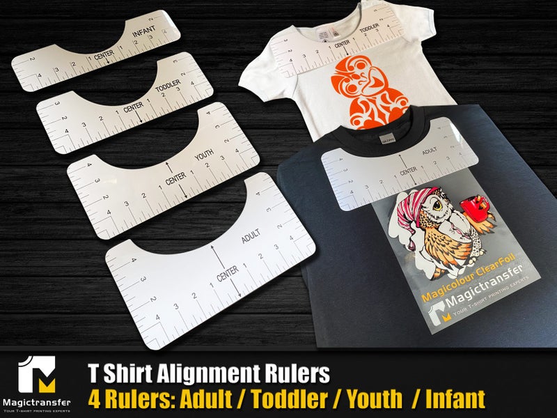 4Pcs T Shirt Alignment Rulers Guide / T Shirt Centering Tools Set Carousel 1