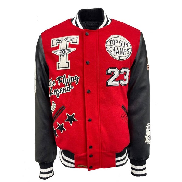 Top Gun The Flying Legend Varsity Jacket Red Carousel 1