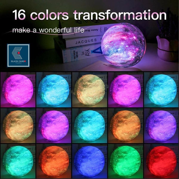 Large 3D USB LED Magical Moon Night Light Moonlight Table Desk Moon Lamp Carousel 1