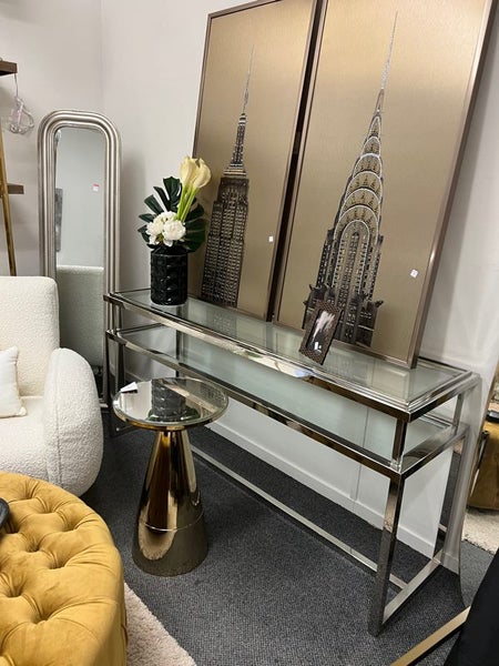 $400 off Janssen Hall Table Stainless Steel Silver Carousel 2