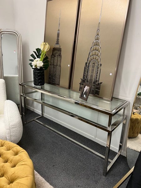 $400 off Janssen Hall Table Stainless Steel Silver Carousel 1