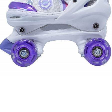 Kids Teens Roller Skates Adjustable 4 Sizes 4 Light Up Wheels For Size33-37 Col. Carousel 11