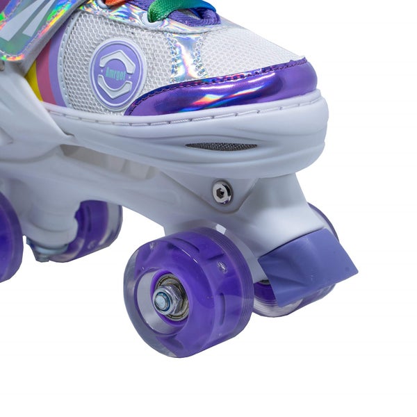 Kids Roller Skates Adjustable 4 Sizes 4 Light Up Wheels For Size 26-33 Col. Carousel 2