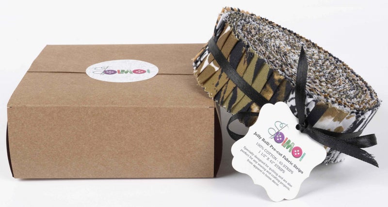 Soimoi 40Pcs Animals Print Cotton Precut Fabrics For Quilting Craft Strips Carousel 8