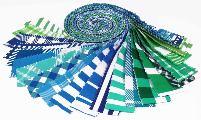 Soimoi 40Pcs Check & Tartan Print Cotton Precut Fabrics For Quilting Craft Carousel 2