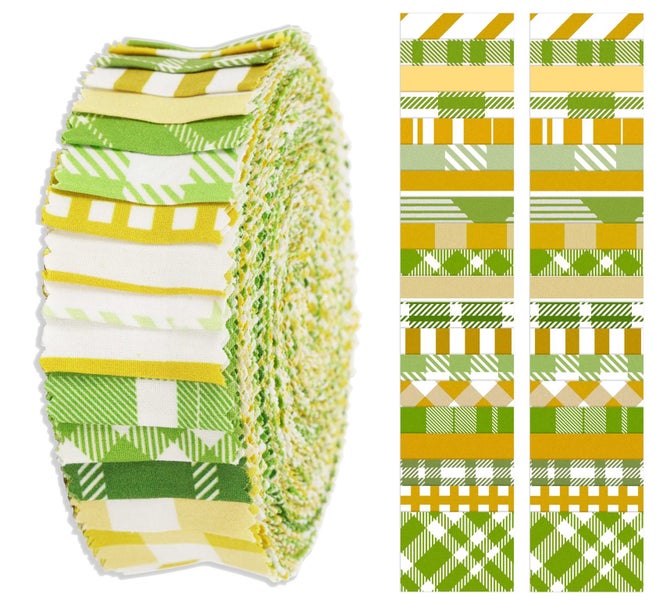 Soimoi 40Pcs Check Print Cotton Precut Fabrics For Quilting Craft Strips Carousel 1