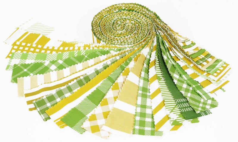 Soimoi 40Pcs Check Print Cotton Precut Fabrics For Quilting Craft Strips Carousel 2