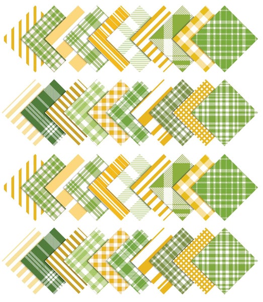Soimoi 40Pcs Check Print Cotton Precut Fabrics For Quilting Craft Strips Carousel 8